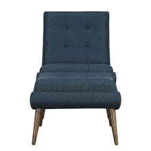 Fabric-Upholstered Lounge Chair for Living Room and Bedroom, Azure