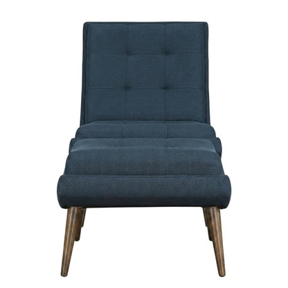 Fabric-Upholstered Lounge Chair for Living Room and Bedroom, Azure