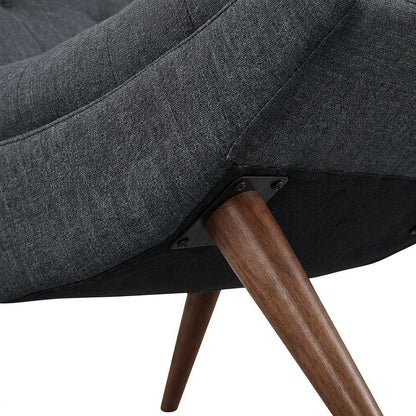 Fabric-Upholstered Lounge Chair for Living Room and Bedroom, Gray