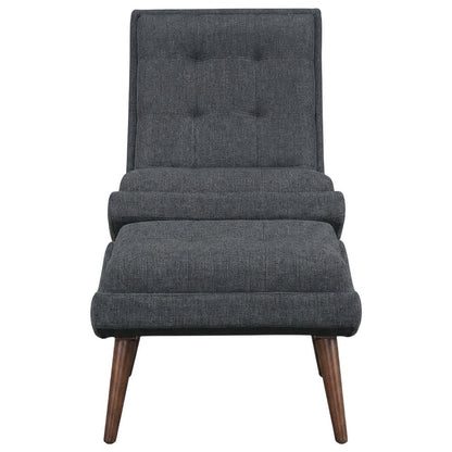 Fabric-Upholstered Lounge Chair for Living Room and Bedroom, Gray