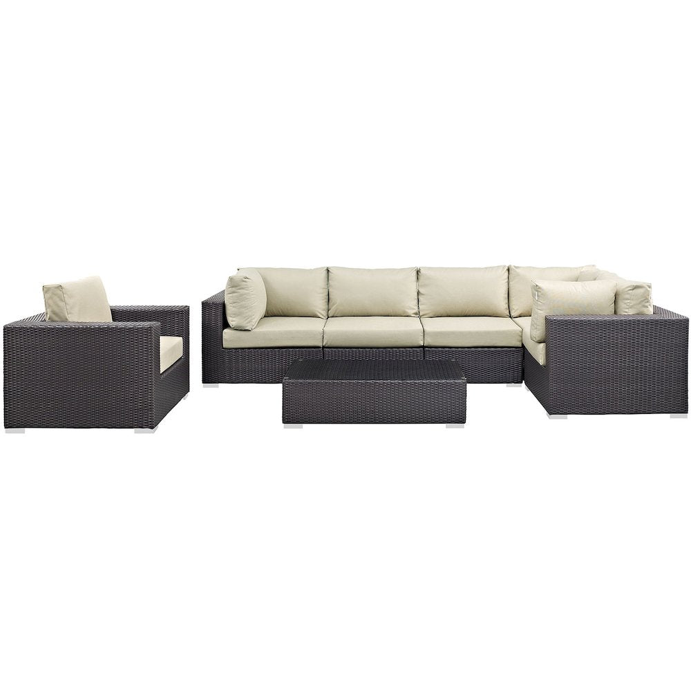 Convene 7 Piece Outdoor Patio Sectional Set