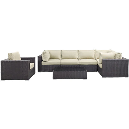 Convene 7 Piece Outdoor Patio Sectional Set