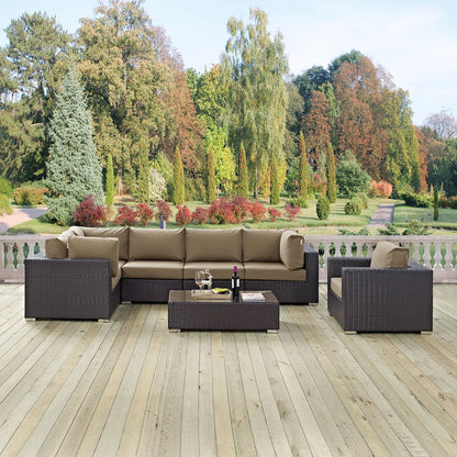 Convene 7 Piece Outdoor Patio Sectional Set