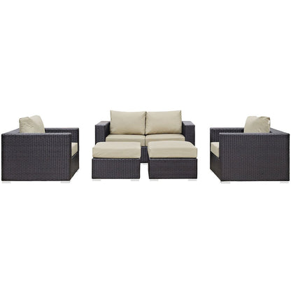 Convene 5 Piece Outdoor Patio Sofa Set