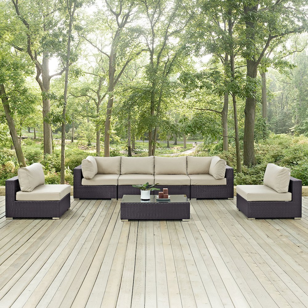 Convene 7 Piece Outdoor Patio Sectional Set