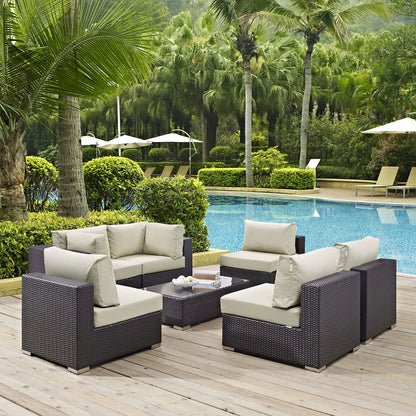 Convene 7 Piece Outdoor Patio Sectional Set