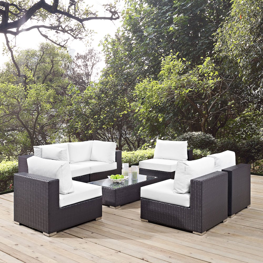 Convene 7 Piece Outdoor Patio Sectional Set