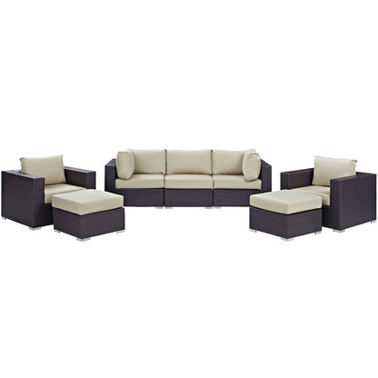 Convene 7 Piece Outdoor Patio Sectional Set