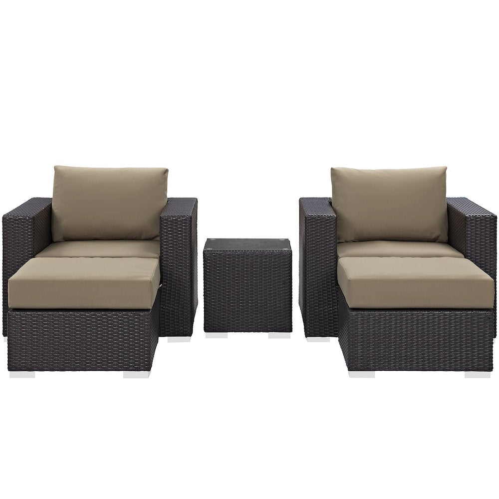Convene 5 Piece Outdoor Patio Sectional Set