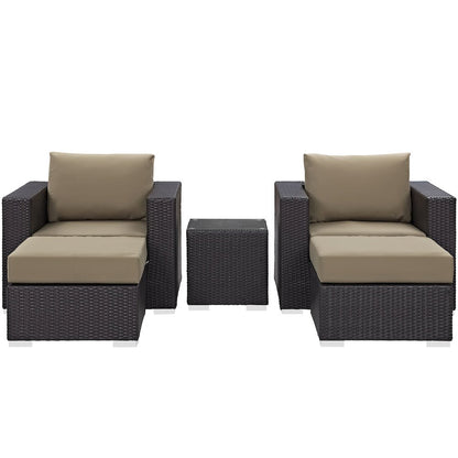 Convene 5 Piece Outdoor Patio Sectional Set