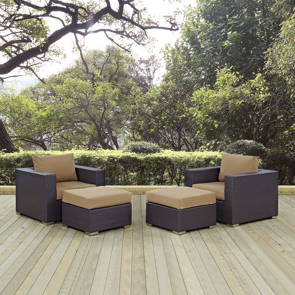 Convene 4 Piece Outdoor Patio Sectional Set