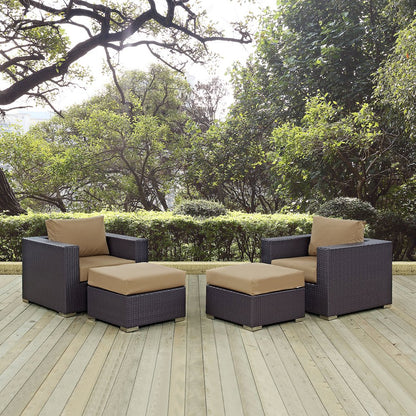 Convene 4 Piece Outdoor Patio Sectional Set