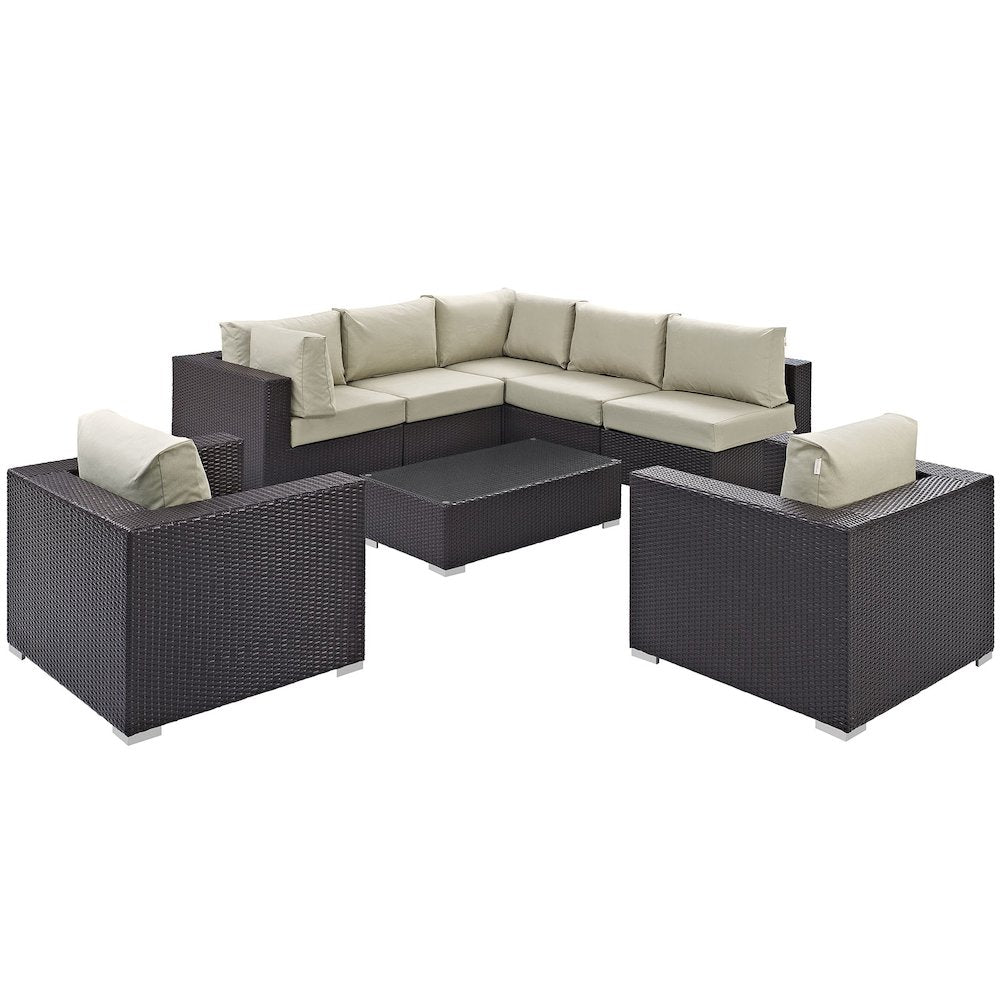 Convene 8 Piece Outdoor Patio Sectional Set