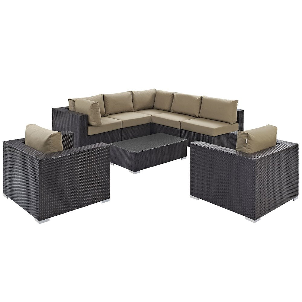 Convene 8 Piece Outdoor Patio Sectional Set