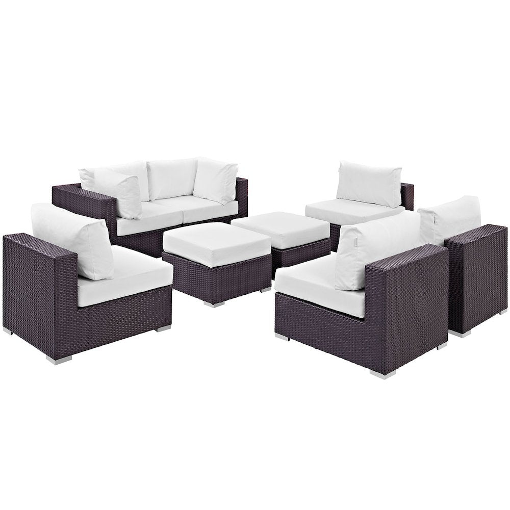 Convene 8 Piece Outdoor Patio Sectional Set