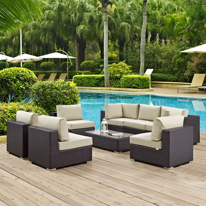 Convene 8 Piece Outdoor Patio Sectional Set