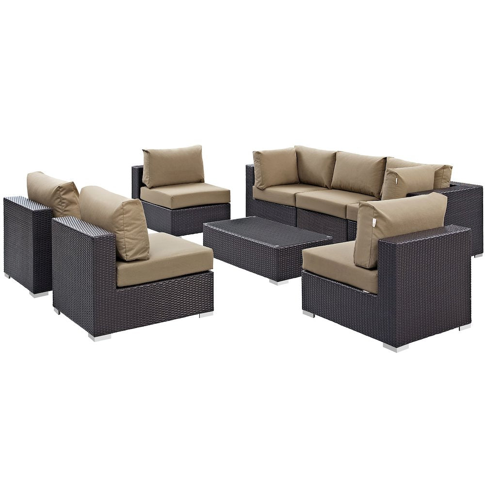 Convene 8 Piece Outdoor Patio Sectional Set
