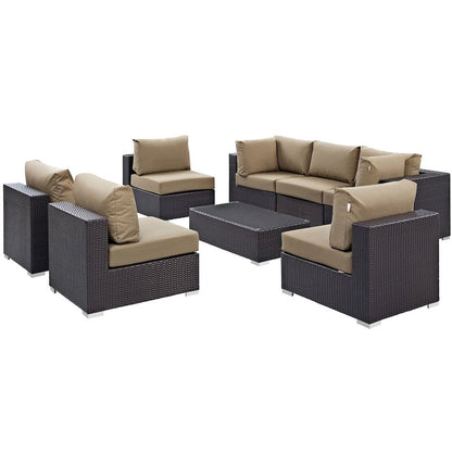 Convene 8 Piece Outdoor Patio Sectional Set