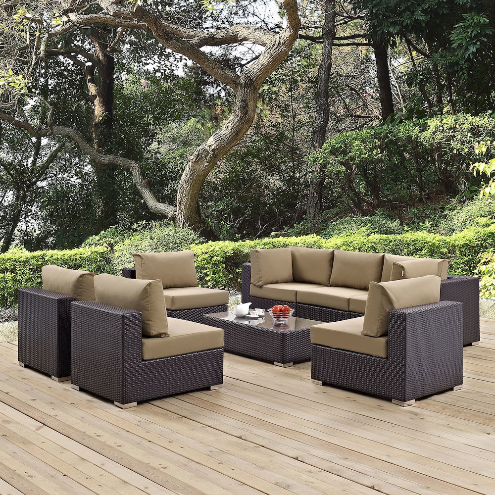 Convene 8 Piece Outdoor Patio Sectional Set