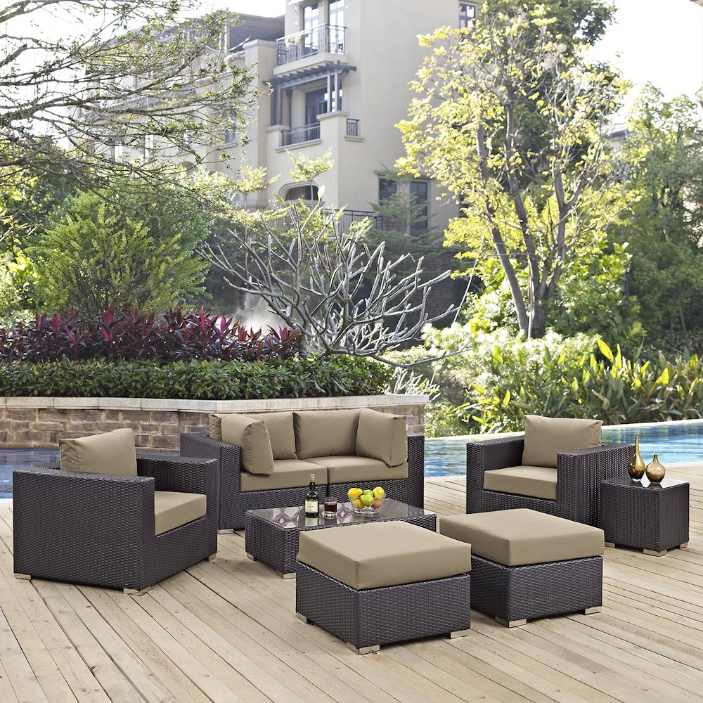 Convene 8 Piece Outdoor Patio Sectional Set