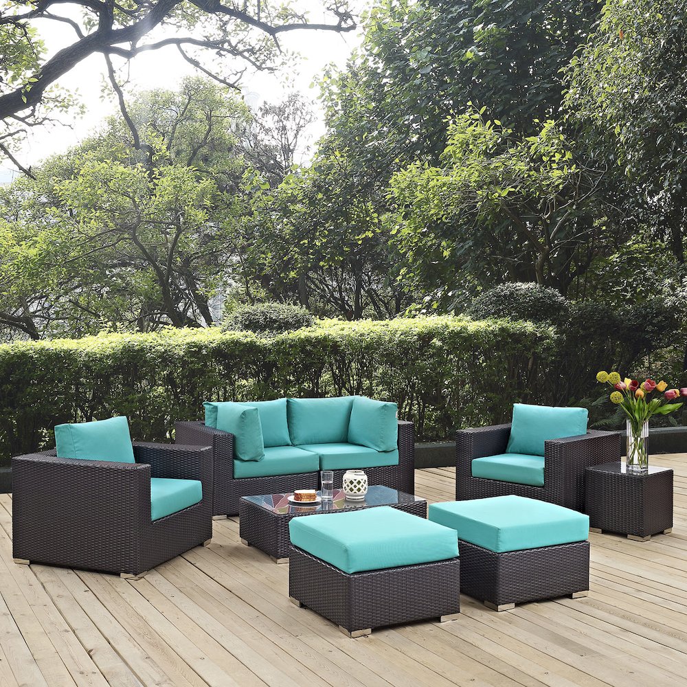 Convene 8 Piece Outdoor Patio Sectional Set