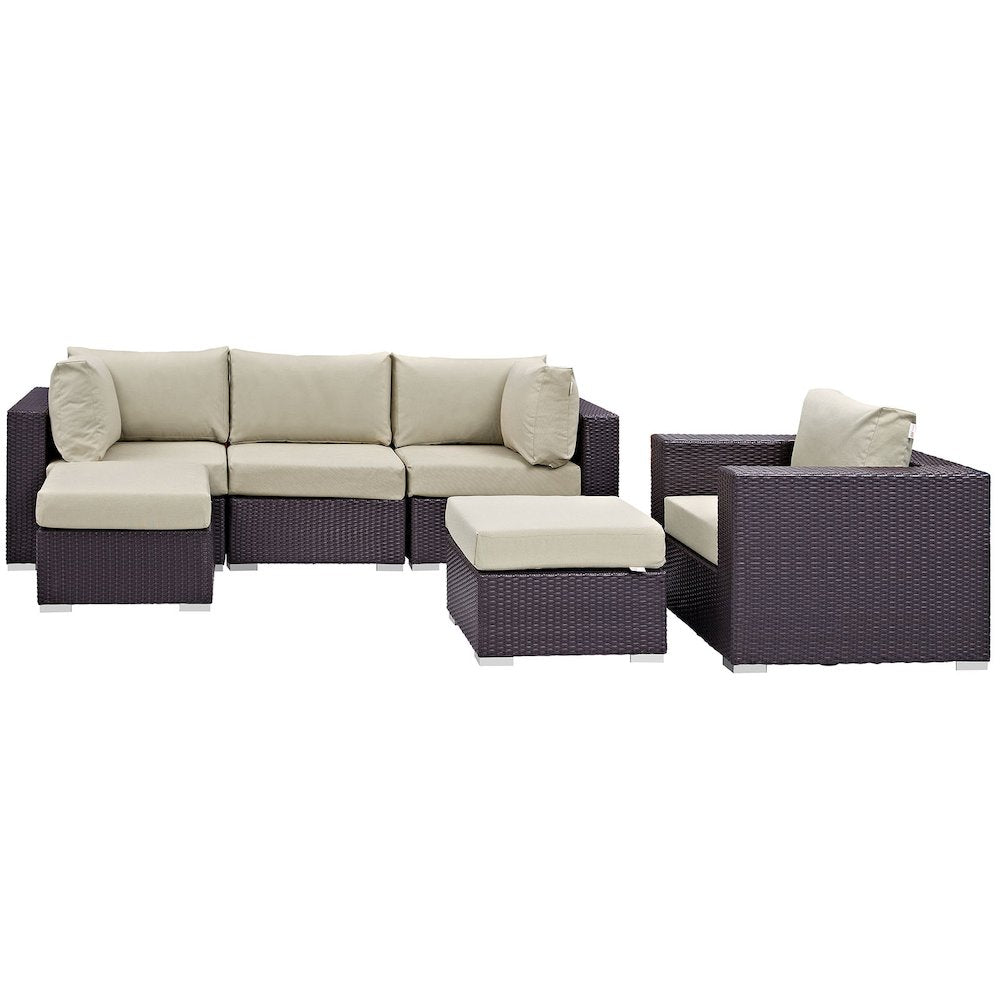 Convene 6 Piece Outdoor Patio Sectional Set