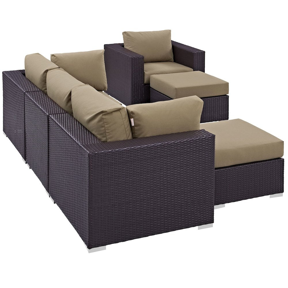 Convene 6 Piece Outdoor Patio Sectional Set