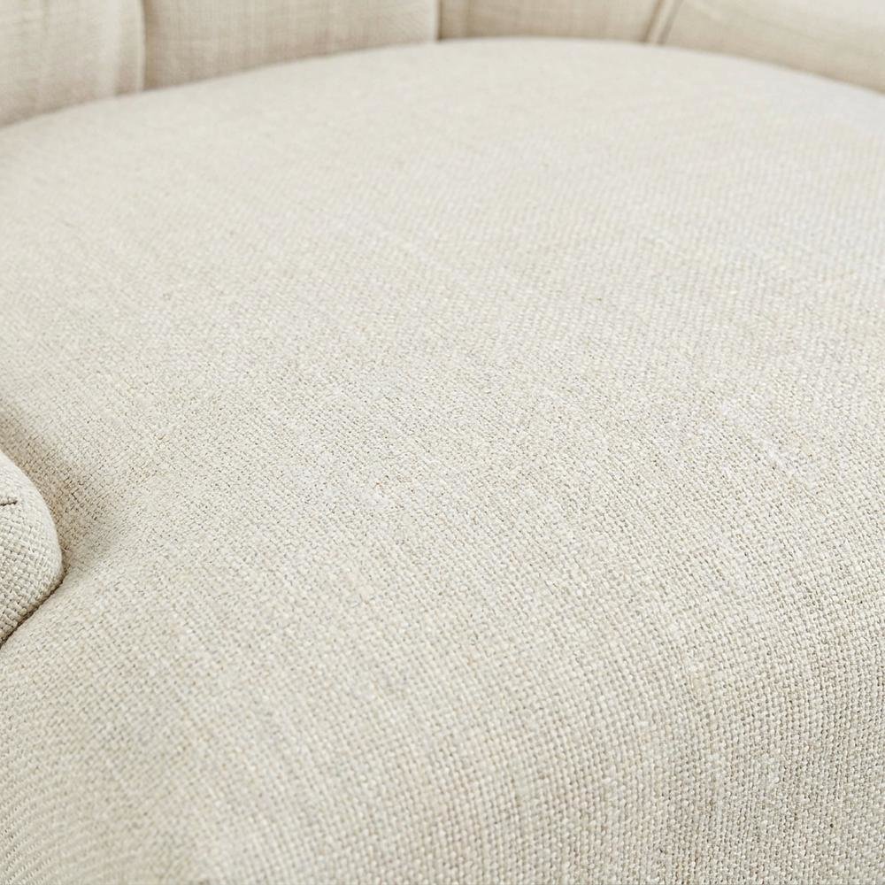 Tufted Upholstered Fabric Dining Chair for Kitchen and Dining Room, Beige