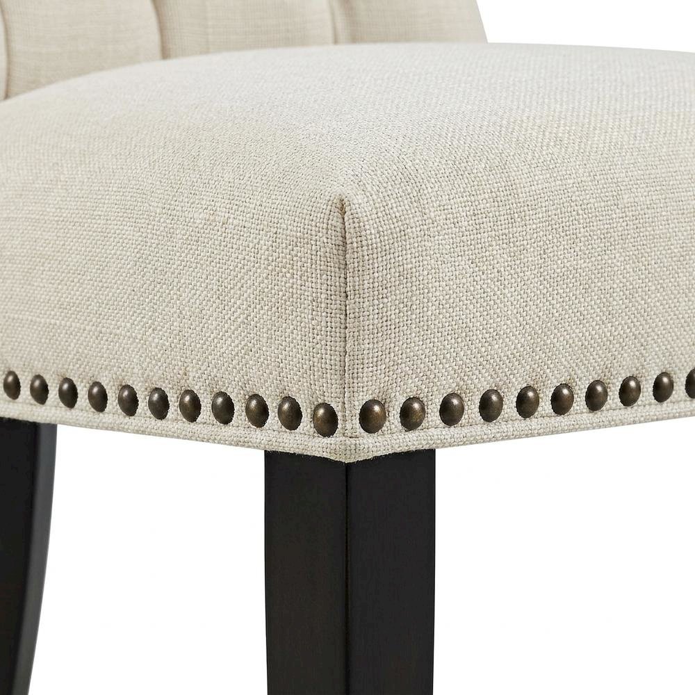 Tufted Upholstered Fabric Dining Chair for Kitchen and Dining Room, Beige