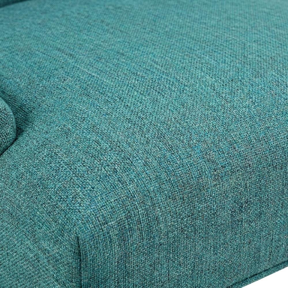 Tufted Upholstered Fabric Dining Chair for Kitchen and Dining Room, Teal
