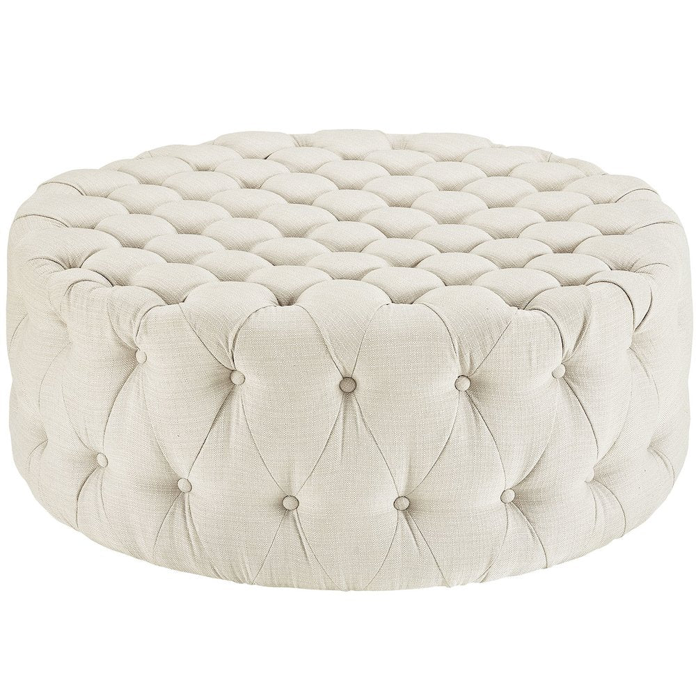 Amour Upholstered Fabric Ottoman