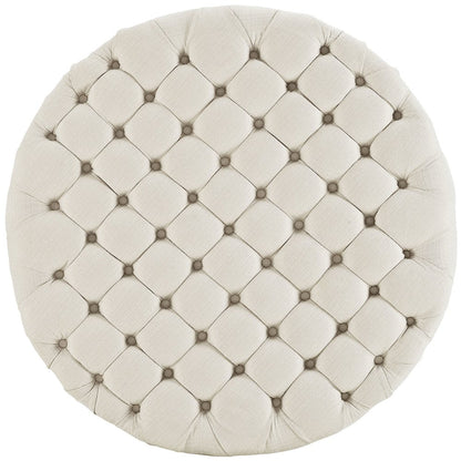 Amour Upholstered Fabric Ottoman