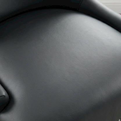 Vegan Leather Upholstered Dining Chair for Kitchen or Dining Room, Gray