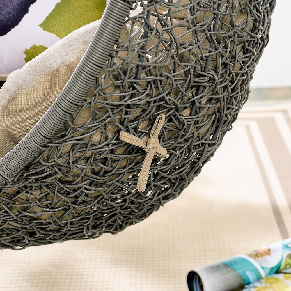 Hide Outdoor Patio Swing Chair With Stand