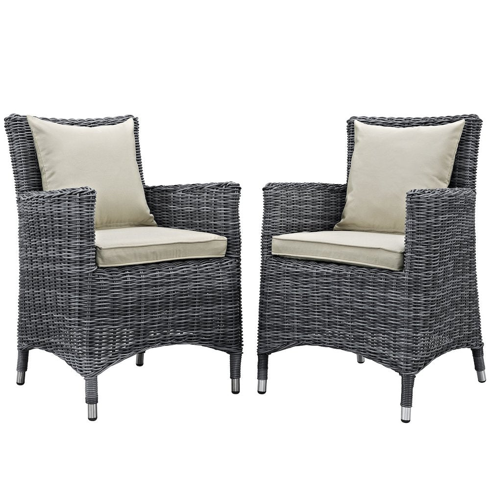 Summon 2 Piece Outdoor Patio Sunbrella Dining Set