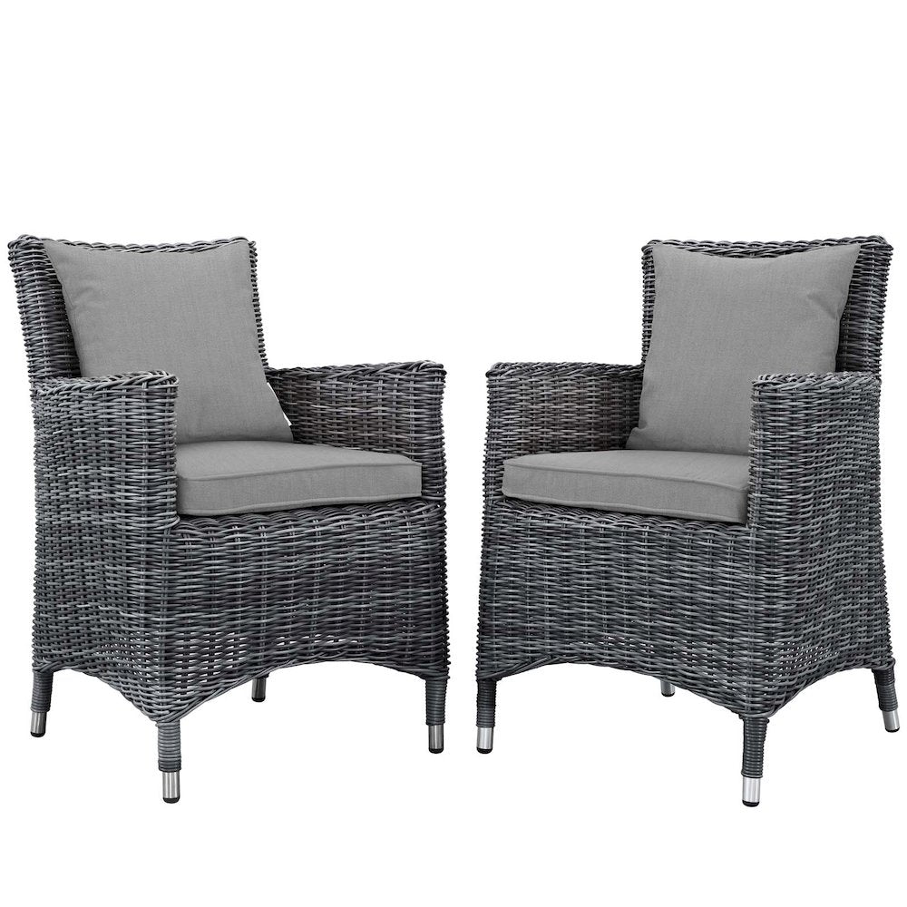 Summon 2 Piece Outdoor Patio Sunbrella Dining Set