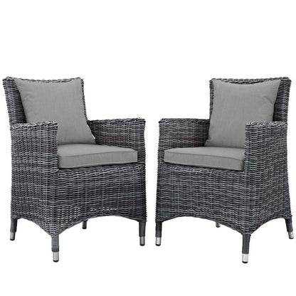 Summon 2 Piece Outdoor Patio Sunbrella Dining Set