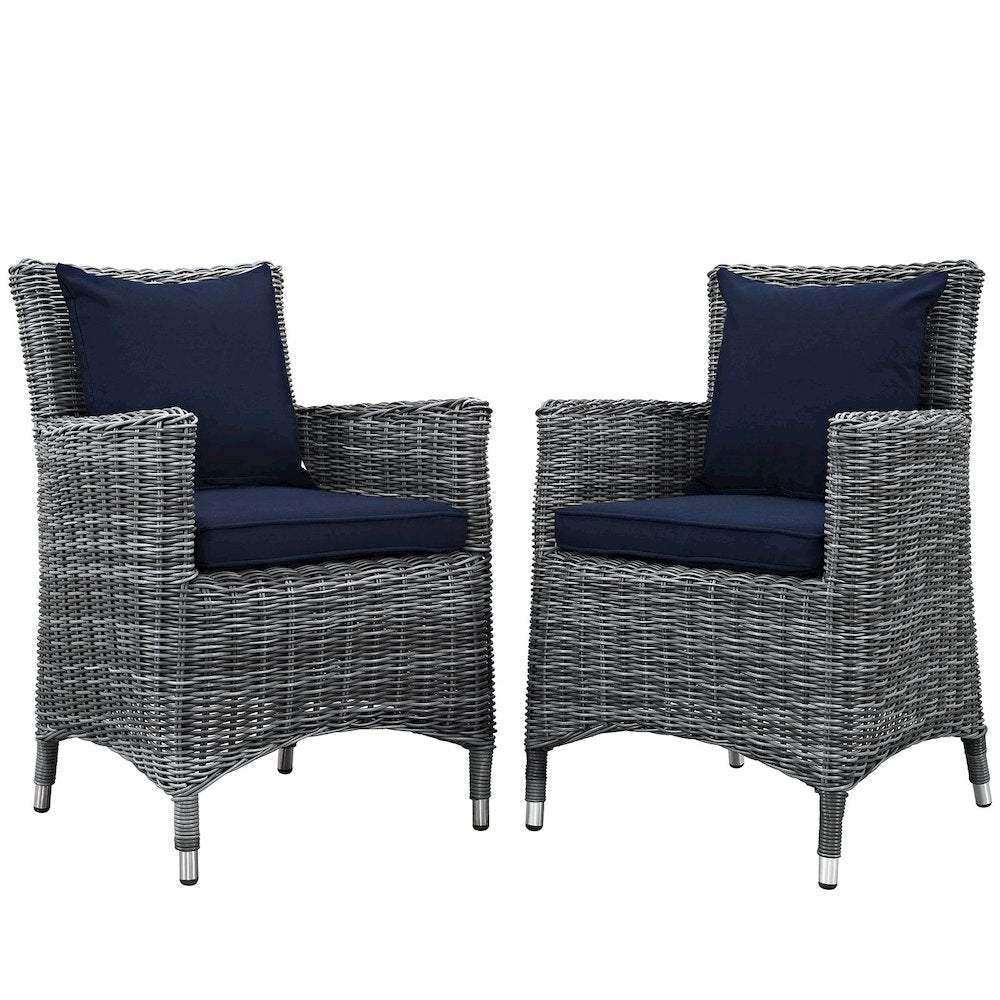 Summon 2 Piece Outdoor Patio Sunbrella Dining Set