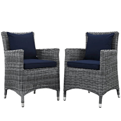 Summon 2 Piece Outdoor Patio Sunbrella Dining Set