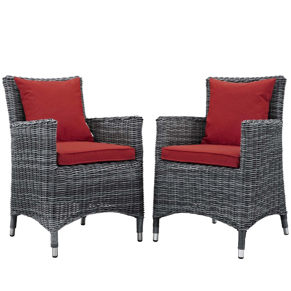 Summon 2 Piece Outdoor Patio Sunbrella Dining Set