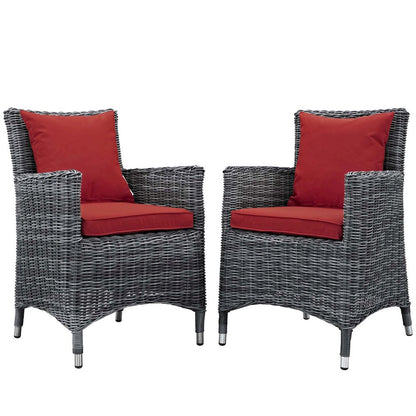 Summon 2 Piece Outdoor Patio Sunbrella Dining Set