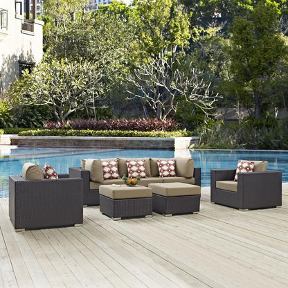Convene 7 Piece Outdoor Patio Sectional Set