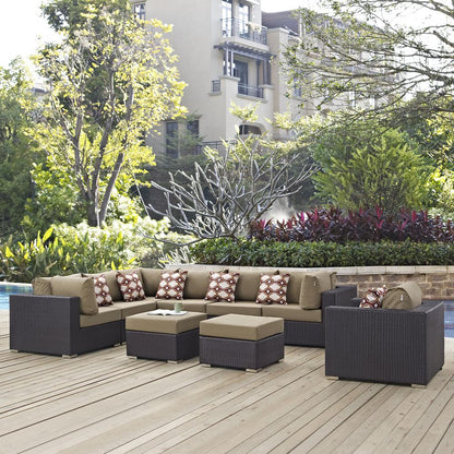 Convene 9 Piece Outdoor Patio Sectional Set