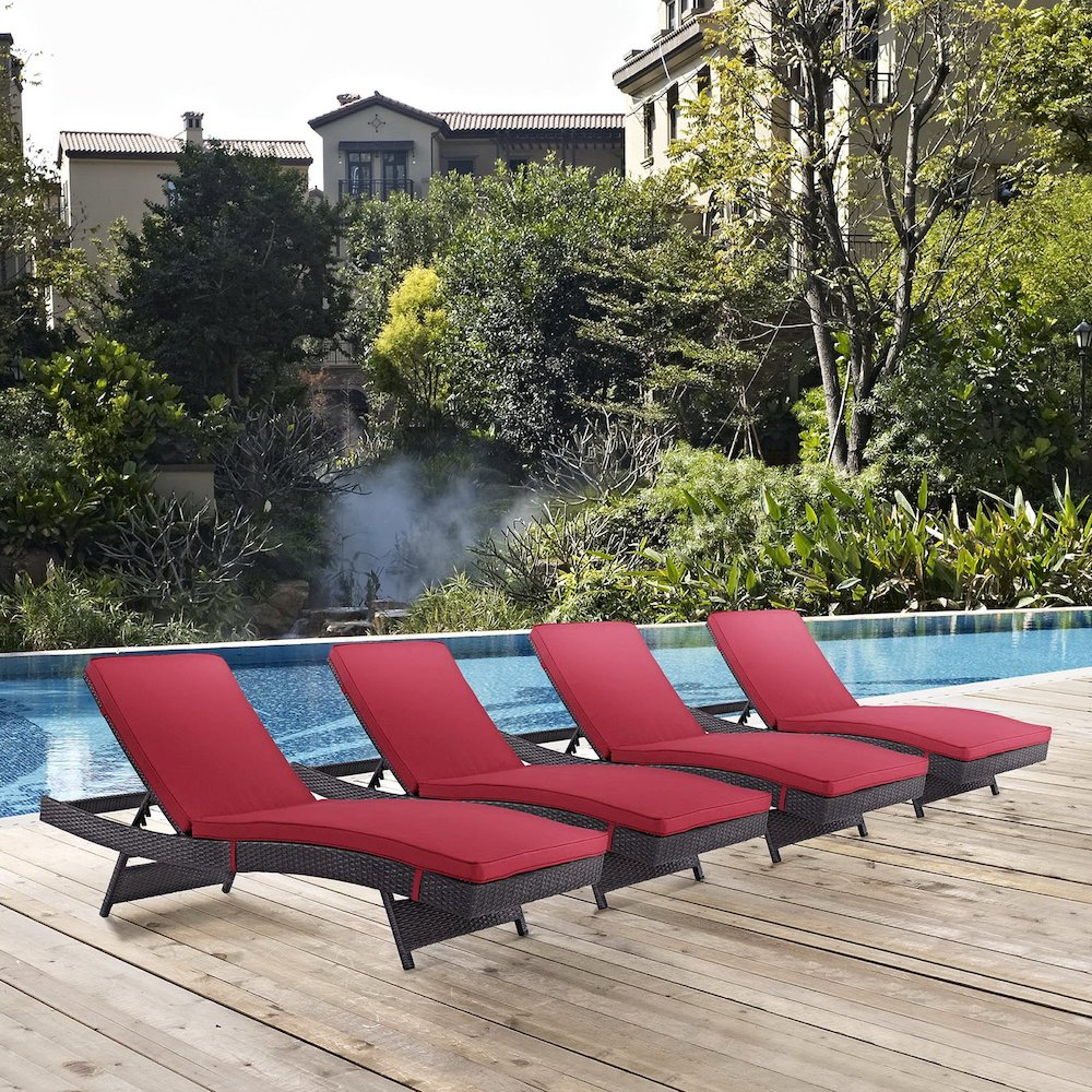 Convene Outdoor Patio Chaise Set of 4