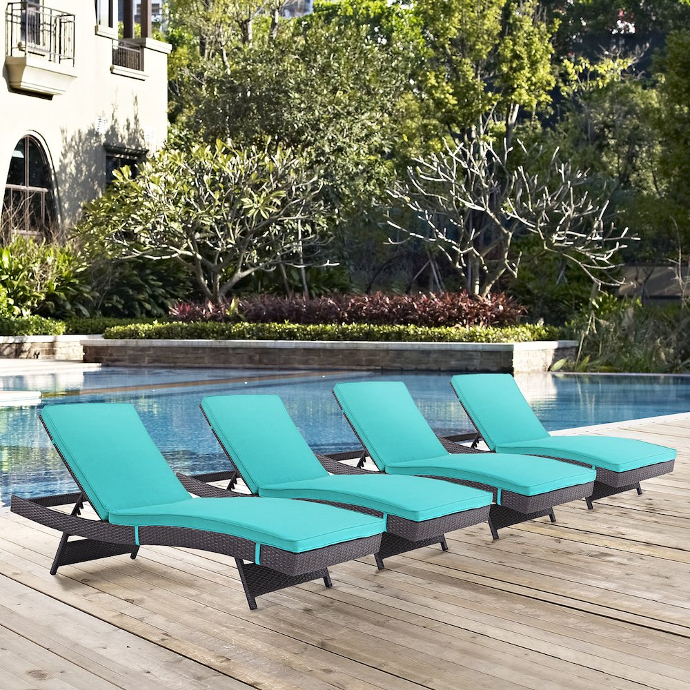 Convene Outdoor Patio Chaise Set of 4