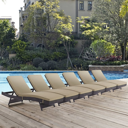 Convene Outdoor Patio Chaise Set of 6