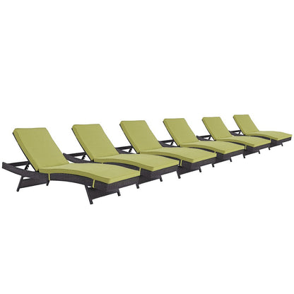 Convene Outdoor Patio Chaise Set of 6