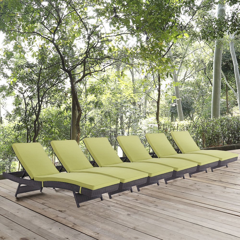 Convene Outdoor Patio Chaise Set of 6