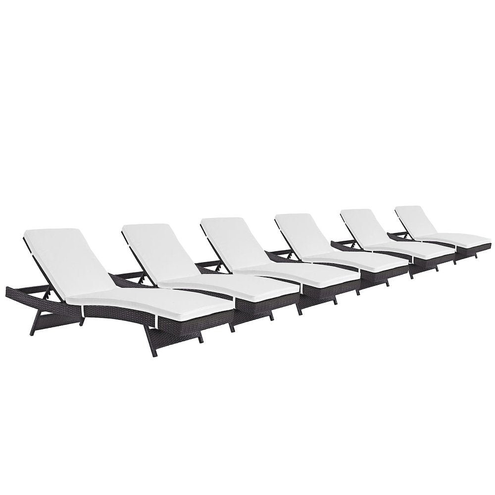 Convene Outdoor Patio Chaise Set of 6