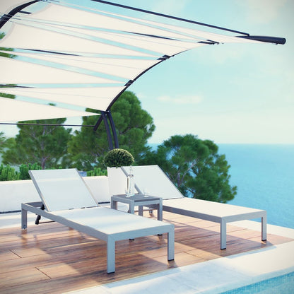 Shore 3 Piece Outdoor Patio Aluminum Set